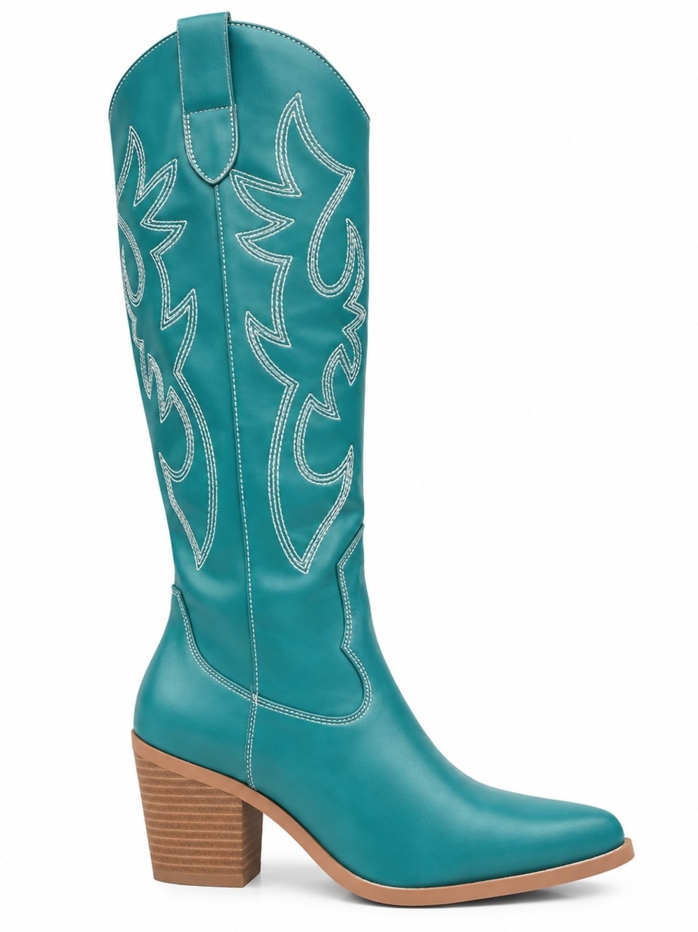Turquoise Western Knee-High Boots - Women